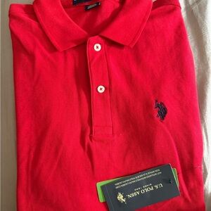 U.S. Polo Assn. Men's Bright Red Polo Shirt
